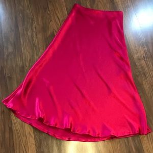 Zara magenta satin slip skirt {as is}